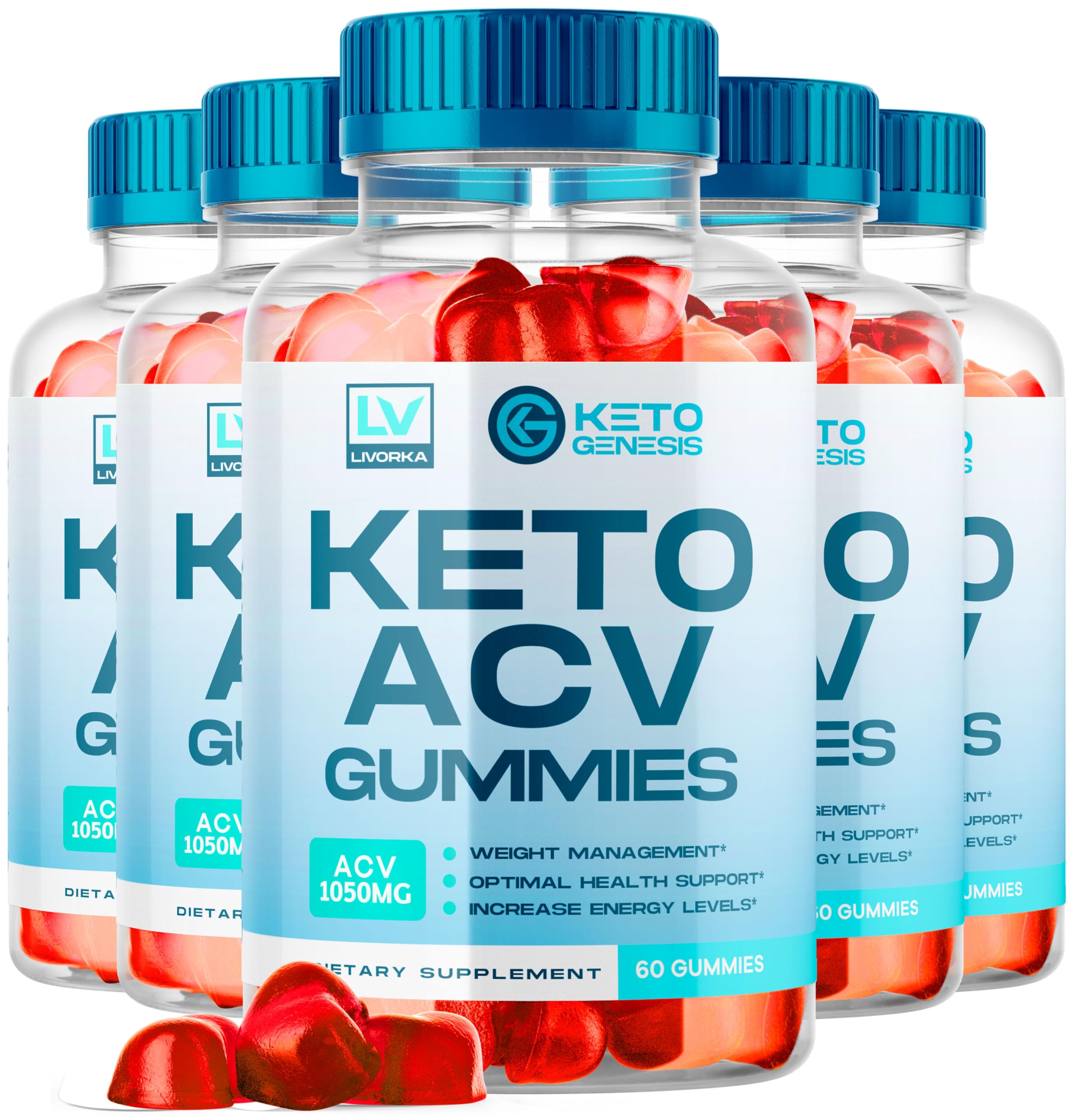 5 Pack - Keto Genesis Keto ACV Gummies Advanced Weight Loss, Genesis ACV, Genesis